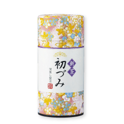 『初づみ新茶 和紙貼缶入り200g』【予約期間令和2026年4/24まで】