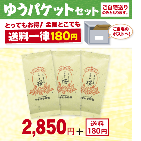 荒茶 マルナカ桜 3本パック