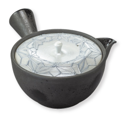 急須 麻の葉　有田焼　かご網