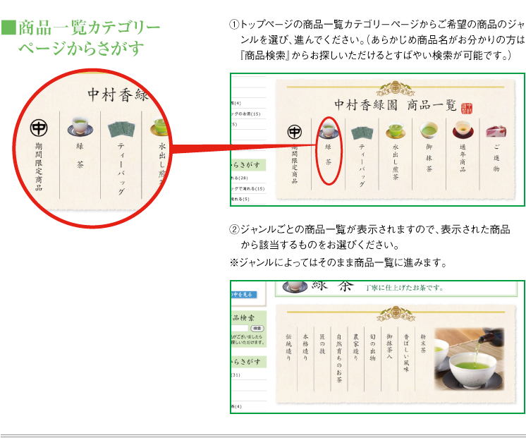 商品一覧からさがす